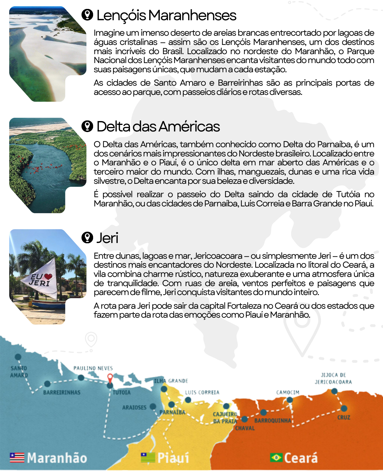 sao luis santo amaro barreirinhas tutoia parnaiba barra grande jeri